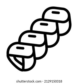 bun baked food line icon vector. bun baked food sign. isolated contour symbol black illustration