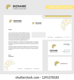 Bun Business Letterhead, Envelope and visiting Card Design vector template