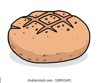 bun / cartoon vector and illustration, hand drawn style, isolated on white background.