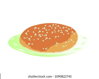 Bun - Cartoon Vector Image