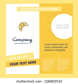Bun Company Brochure Template. Vector Busienss Template