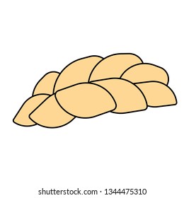 Bun flat illustration on white