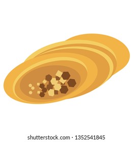 Bun flat illustration on white