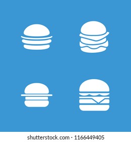 Bun icon. collection of 4 bun filled icons such as burger. editable bun icons for web and mobile.
