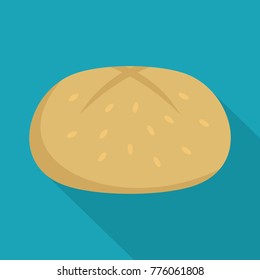 Bun icon. Flat illustration of bun vector icon for web