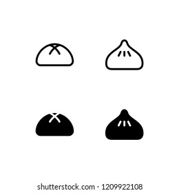 Bun Icon Logo Vector Symbol. Loaf Icon