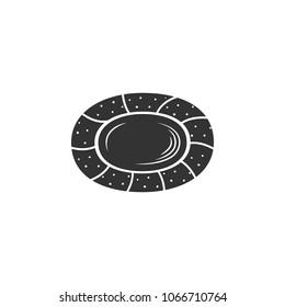 Bun icon. Simple element illustration. Bun symbol design template. Can be used for web and mobile on white background