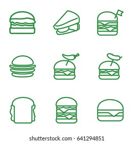 Bun icons set.  