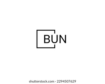BUN Letter Initial Logo Design Vector Illustration