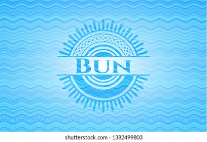 Bun light blue water wave style emblem.