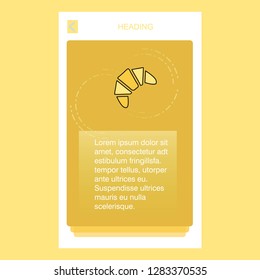 Bun mobile vertical banner design design. Vector