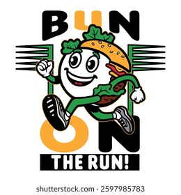 Bun On The Run Design Vector And Illustration