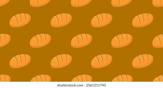 bun pattern background. Bread pattern background. seamless pattern of bread. bakery theme pattern. 
