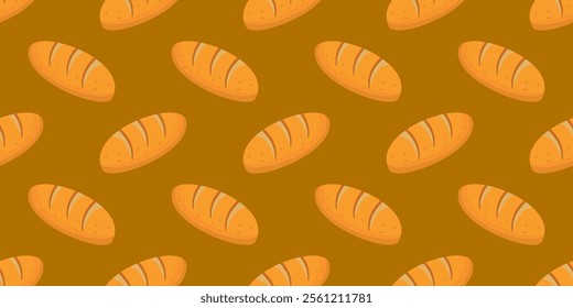 bun pattern background. Bread pattern background. seamless pattern of bread. bakery theme pattern. 
