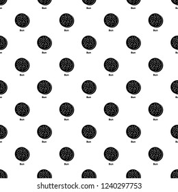 Bun pattern vector seamless repeating for any web design