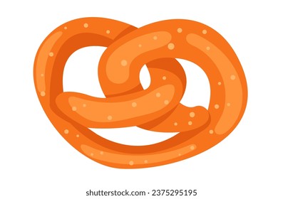 Bun roll cream baking bakery food bread isolated concept. Vector flat graphic design illustration