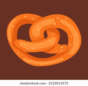 Bun roll cream baking bakery food bread isolated concept. Vector flat graphic design illustration