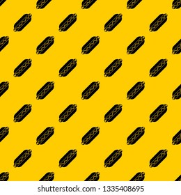 Bun and sausage pattern seamless vector repeat geometric yellow for any design