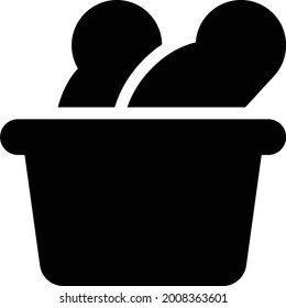 bun with white background. bun is a symbol of bakery .glyph flat icon.