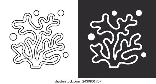 bunaken coral reef icon isolated vector illustration, Sulawesi Utara, Indonesia, easy to edit and change.