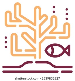 Bunaken Reef icon for web, app, infographic, etc