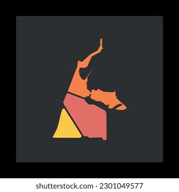 Logo creativo del mapa de la ciudad de Bunbury