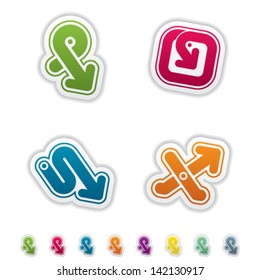 Bunch of abstract arrows to illustrate different kind of movements.