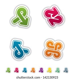 Bunch of abstract arrows to illustrate different kind of movements.