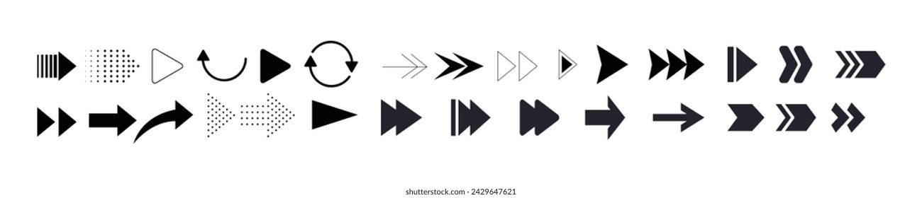 a bunch of arrows that are next to each other, arrows