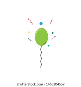 Bunch of balloons in cartoon flat style isolated on white background. Vector .eps 10
