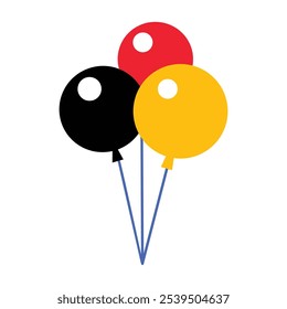 Bunch of balloons in colors of German flag