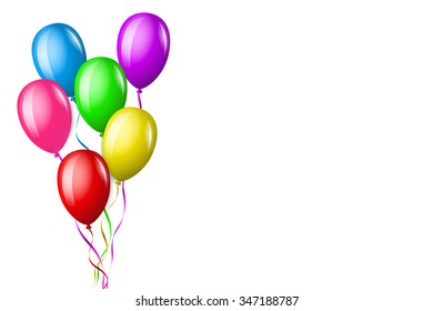 Bunch of balloons in different colors.
