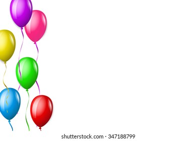 Bunch of balloons in different colors.