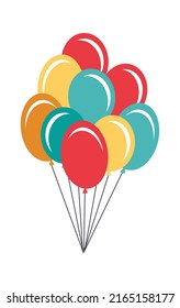 Icono de manojo de globos. Ilustración del vector