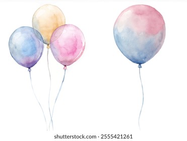 A bunch of balloons with one balloon in the middle. The balloons are in different colors and sizes