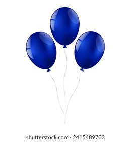 Bunch of Balloons. Balloons for Party, Birthday, Celebration or Anniversary. Vector Illustration.