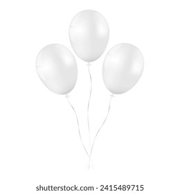 Bunch of Balloons. Balloons for Party, Birthday, Celebration or Anniversary. Vector Illustration.