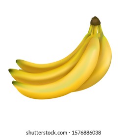 Bunch of banana on white background