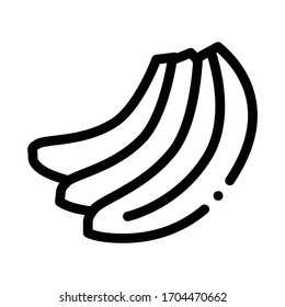 bunch of bananas icon vector. bunch of bananas sign. isolated contour symbol illustration