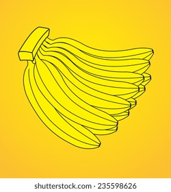 Bunch of Bananas Isolated