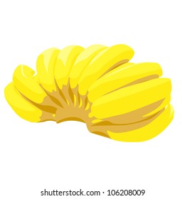 Bunch of bananas isolated on white background