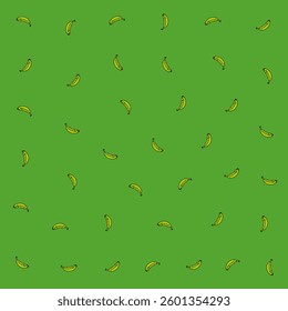 a bunch of bananas are on a green background