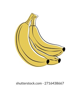 ein Haufen Bananen auf weißem Hintergrund