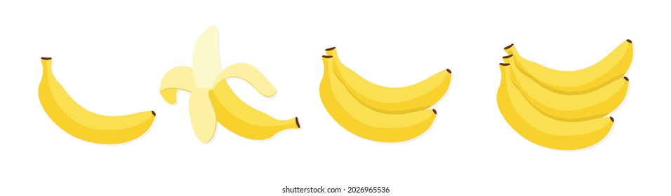Bunch of bananas vector icon on white background