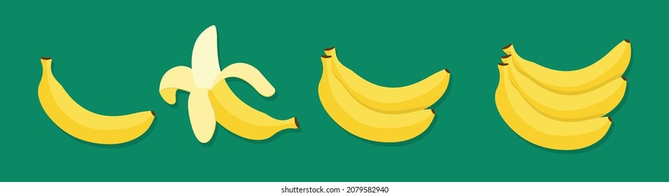 Bunch of bananas vector icon on white background