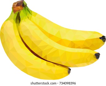 Bunch of bananas vector isolated on white background