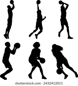 A bunch of basketball player