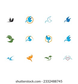 a bunch of bird logos, bird logos are great for office brands, companies, tourist attractions and others on a white background