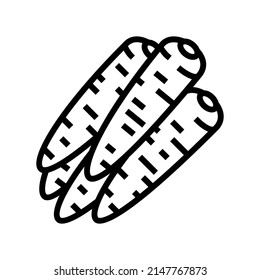 bunch carrot line icon vector. bunch carrot sign. isolated contour symbol black illustration