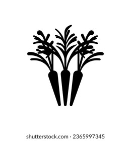 bunch of carrots icon isolated on white background